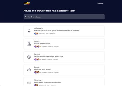 mBitcasino Help Center.